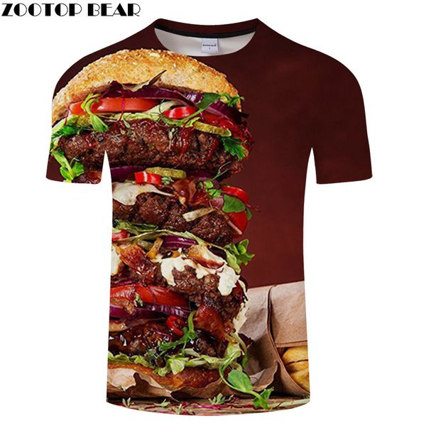 

pungent burger male t shirt travel tshirt men casual t-shirt 3d tee summer short sleeve shirt 6xl streetwear dropship zooear, White;black