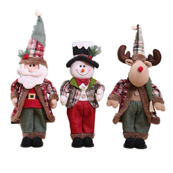 

christmas plush doll decorations shopping mall window deskdecoration doll innovative santa claus elk sitting posture