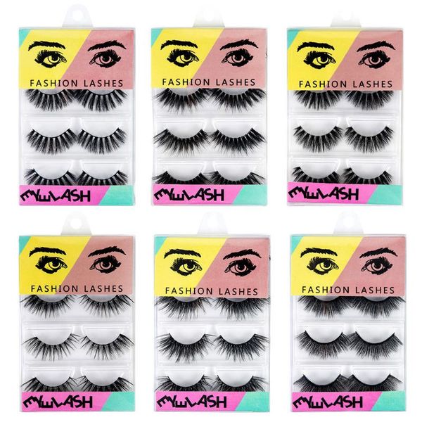 

4 pairs false eye lashes natural 100% handmade thick false eyelashes extension soft eye lashes mink eyelashes