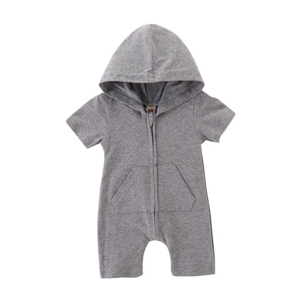 

brand new born newborn toddler infant baby boys girl casual romper jumpsuit cotton short sleeve clothes summer sunsuit outfits, Blue