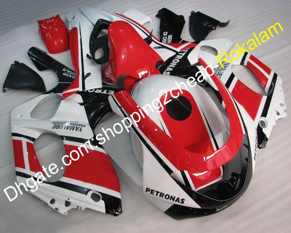 Neu eingetroffenes Motorrad-Aftermarket-Kit für Yamaha YZF600R 1997–2007. Verkleidungsset Yzf 600R Thundercat, rot, weiß, schwarz, Karosserie-Verkleidungsset