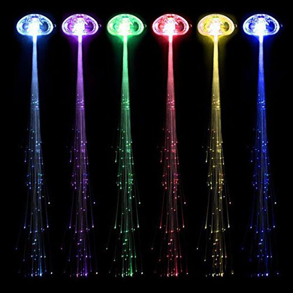 

2pcs / пакет light up проблесковый выдвижения волос braid клип подарков конский хвост волокна 2pcs / пакет light xinkv продажа, Black;brown