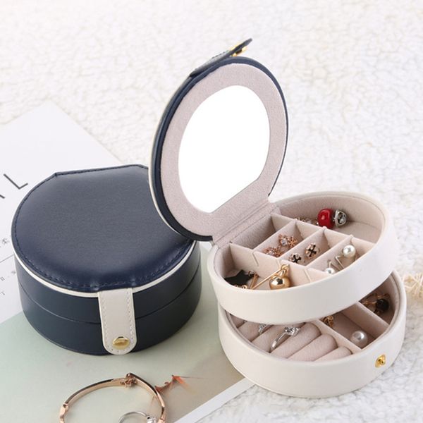 

серьги браслет кольцо jewelry box новый многослойная корейский мелкая jewelry box подарочные путешествия портативный чехол для хранения, Pink;blue