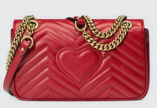 

2018 женщин класса люкс Классический кожаный стиль сердца золотая цепочка горячее