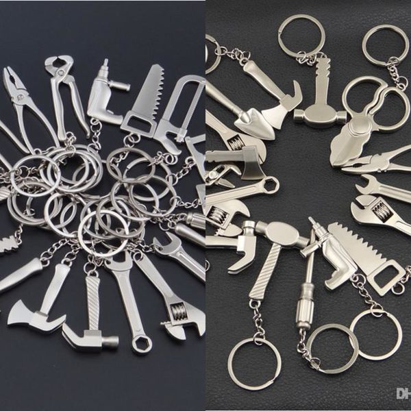 

chain creative wrench spanner key fashion mini car tool key ring keychain jewelry gifts new design nice jewelry gift, Silver