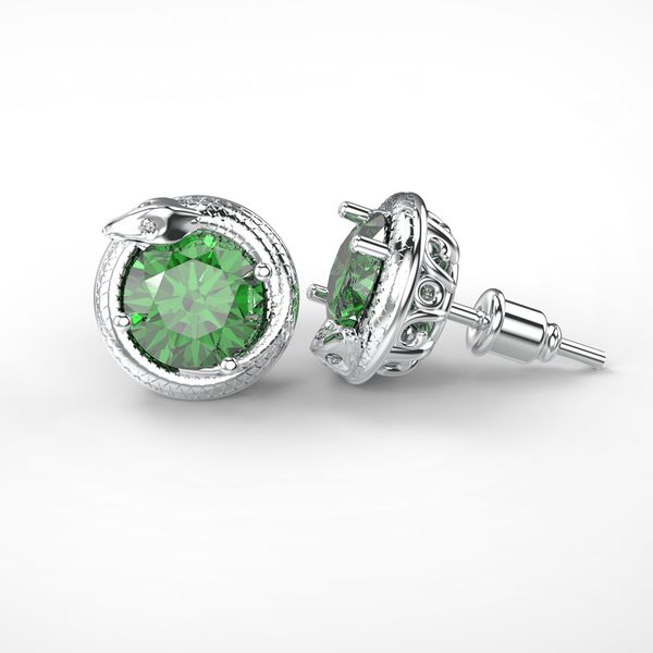 

цирконий круглый тип змея серьги симпатичные мода животных женские серьги, Golden;silver