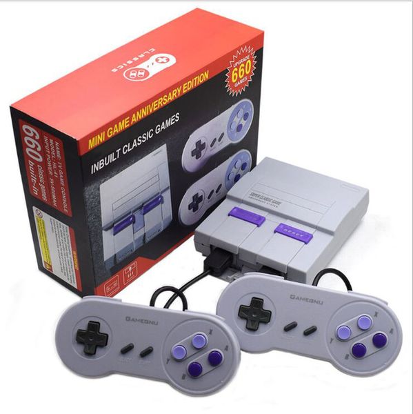 Super Clássico Video Game Console Pode armazenar 660 Games Mini Retro NES de 8 bits Familiares sistema portátil do jogo os jogadores com dupla Gamepad
