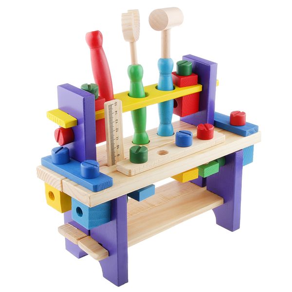 

baby kids puzzle combine tools nuts sets wooden educational toys