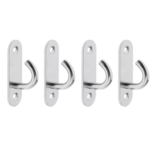 

set of 4 m8 ceiling hooks wall mount brackets with 2 holes for yachets and boats