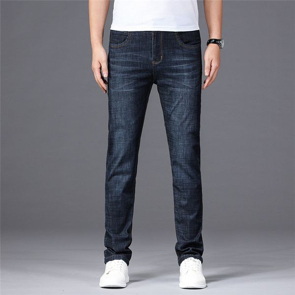 

2019 new men's fashion jeans business casual stretch slim blue jeans classic trousers denim pants male,g1965-1966