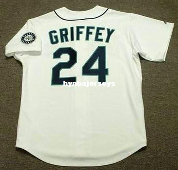 

custom ken griffey jr. seattle stitched 1997 majestic vintage home baseball jersey retro mens jerseys shirt, Blue;black