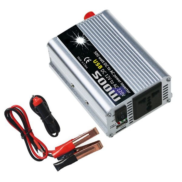 

power inverter vehicle power converter universal modified sine wave 500w dc 12v to 220v ac