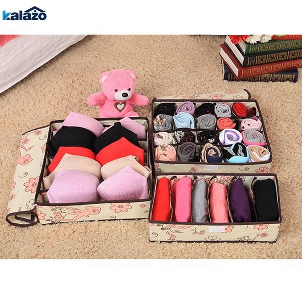 

underwear bra organizer storage box 2 colors beige/rose drawer closet organizers boxes for underwear scarf socks organiser