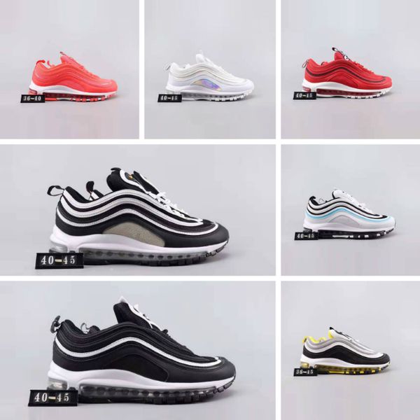 

97 og mens designer running shoes 2019 women undefeated 20th anniversary black metallic gold silver bullet sports sneakers