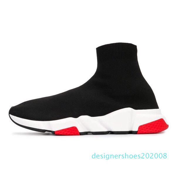 

sock shoes speed trainer casual ankle boot lace-up triple black white glitter flat runner women mens platform sports sneakers d08