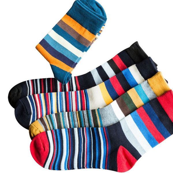 

mens cotton trendy socks plus large big size 44, 45, 46, 47,chromatic stripe socks happy funny, Black