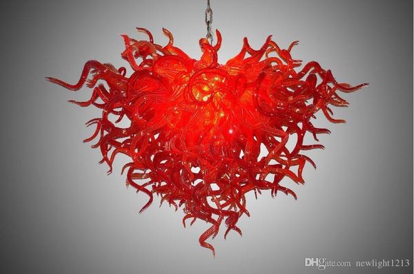 

new products glass chandelier and pendant lamps in red color table centerpieces led hand blown glass chandelier crystals