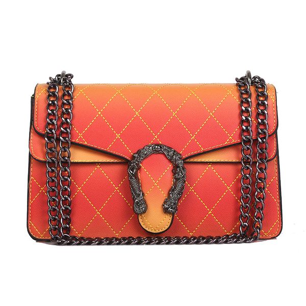 

new arrival designer handbags for women designer bags with gradient ramp ladies crossbody bag with 4 colors with metal chain