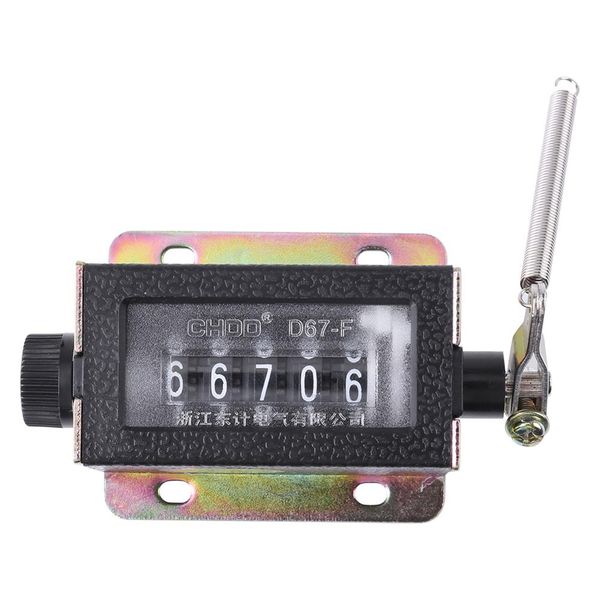 

high-quality d67-f 5 digit mechanical resettable manual hand pull stroke hand tally counter click counting mount counter manual