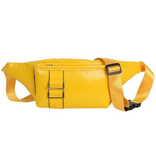 

korean version of the new solid color personality chest bag fashion wild wind girl messenger bag