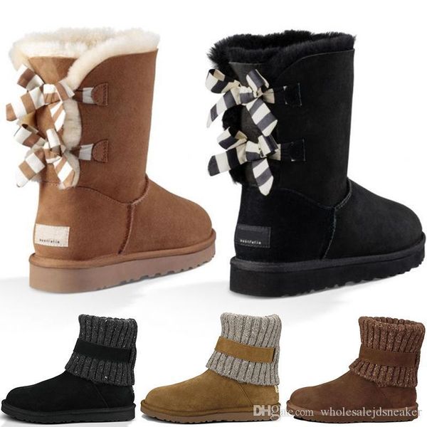 

designer wholesale winter warm fluffy bailey tall fur rubber sole cowhide low women fur snow boots for men black grey outdoors casual shoes