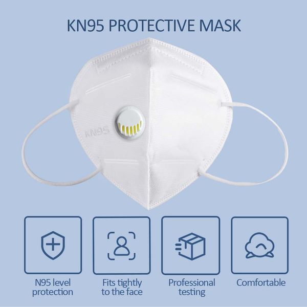 

N95 Маска 4 слоя KN95 маски для рта грипп анти инфекция лицо частичный респиратор защитная безопасность такая же как KF94 FFP3 ffp2