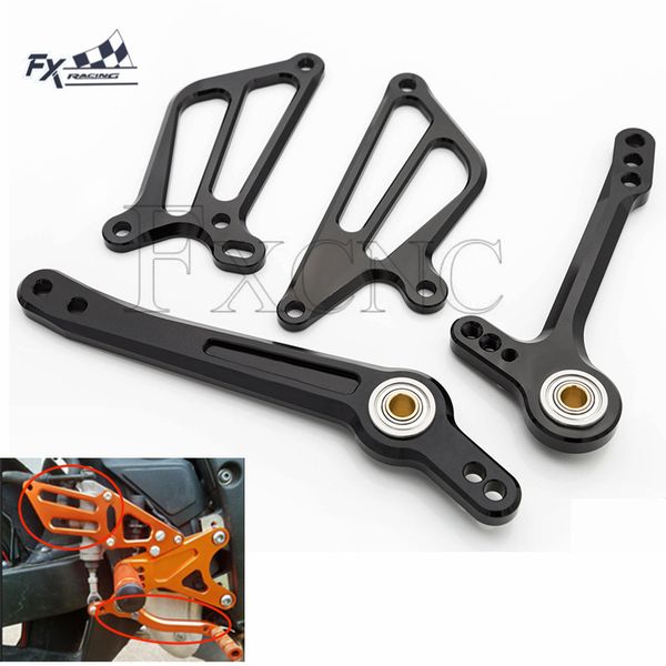 

cnc adjustable aluminum motorcycle rearset foot peg brake gear shift shifter lever + wing for yzf r125 2008-2013 2009