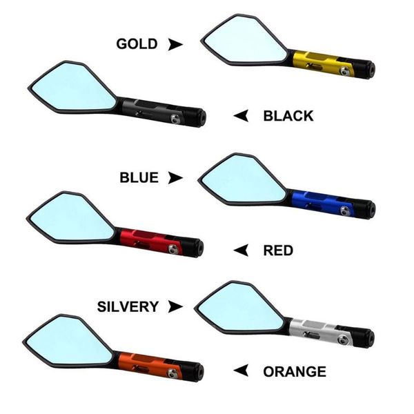 

8mm/10mm riangle mirror style cnc motorcycle rearview side mirrors street sports bike chopper ruiser