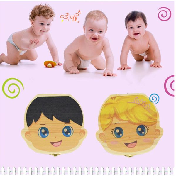 

colored painting baby tooth box storage for children save milk teeth boys girls image wooden organizer deciduous teeth boxes creative gift