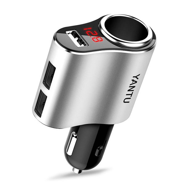 

usb port 1 way auto car cigarette lighter socket adapter splitter lighter 5v 3.1a output power car charge with voltage display
