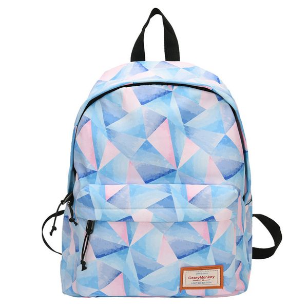 

aelicy fashion women's packet zipper square versatile ladies leisure fashion cartoons graffiti shoulders bag travel backpacks