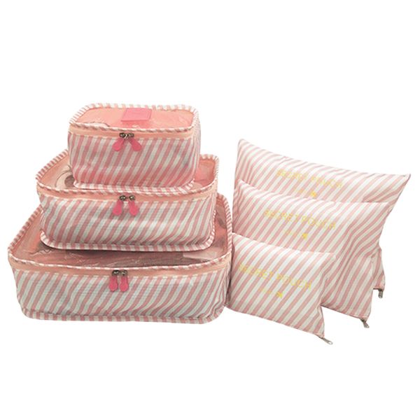 

6pcs путешествия хранения мешок водонепроницаемый одежда упаковка square багажа организатор set