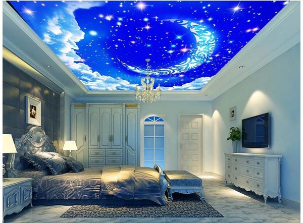 

3d ceiling murals wallpaper custom p dreamy starry sky white clouds home decor living room 3d wall murals wallpaper for walls 3 d