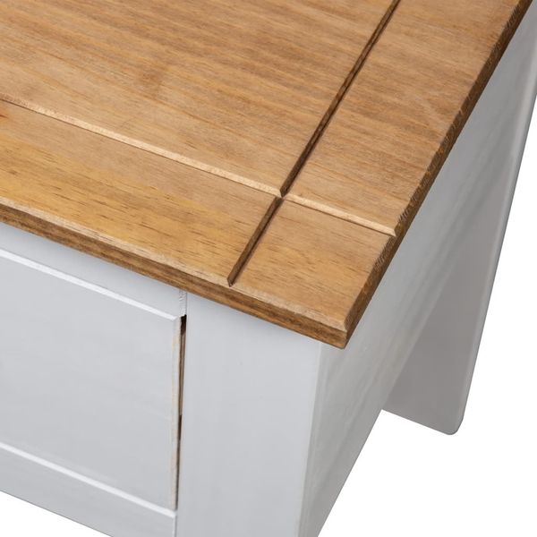 

bedside table in pine wood panama range white 46x40x57 cm dining room furniture