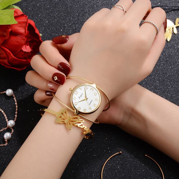 

women watches steel strip bracelet watch fashion casual digital watch quartz wristwatch gift clock zegarek damski#w, Slivery;brown