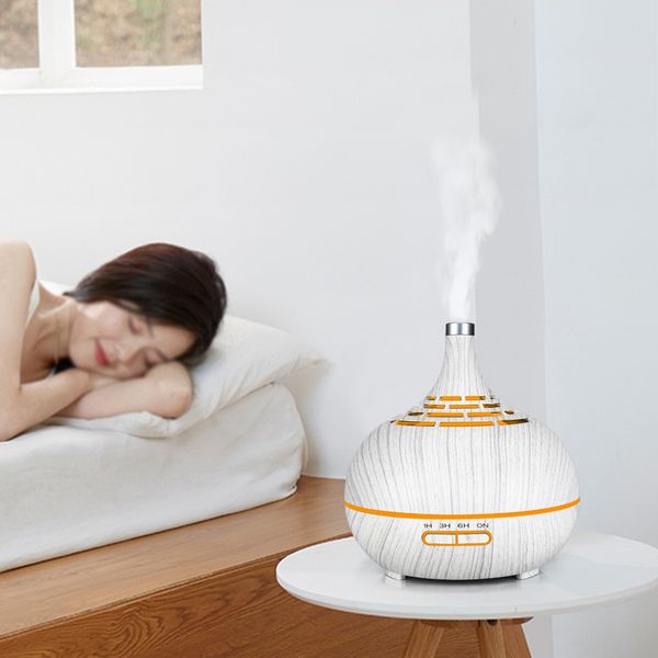 

400ml air purifier humidifier aroma diffuser white large capacity create home ultrasonic aromatherapy machine seven-color breathing lamp
