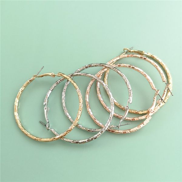 

juran круглые геометрические серьги обруча для женщин 2020 bijoux bohemia золото / щепка / розовый заявление серьги мода ювелирные изделия п, Golden;silver