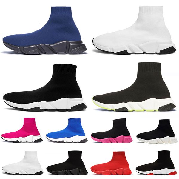 

platform speed trainer mens womens casual sock shoes black white red men women fashion canvas luxury designer sneakers