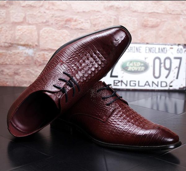 

2019 новый итальянский роскошный дизайнер крокодиловой кожи мужская кожаная обувь