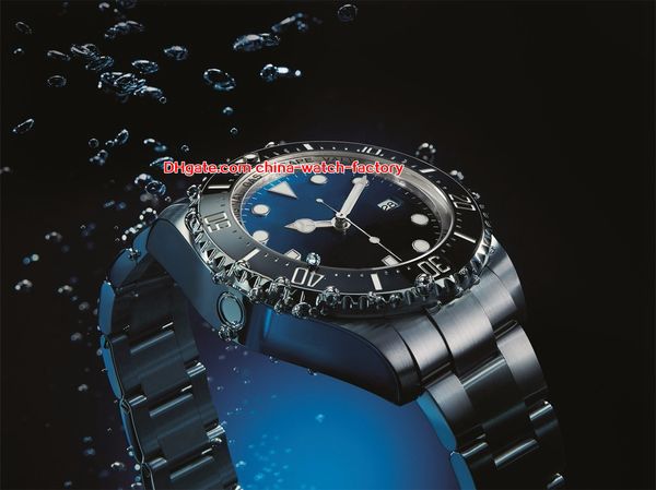 

2 style selling v8 version 44mm sea-dweller 116660 d-blue ceramic cal.3135 movement automatic mens watch watches, Slivery;brown
