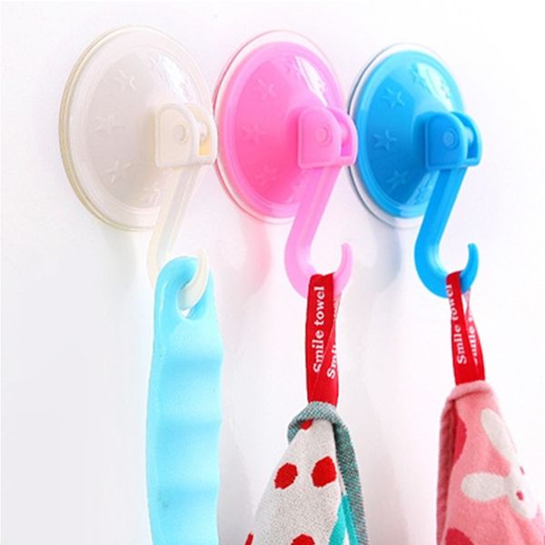 

5pcs/set bathroom kitchen wall strong suction cup hooks hanger vacuum sucker