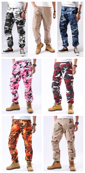 

mens military army combat bdu pants street fashion casual work hunt cargo pants - zipper fly, Black