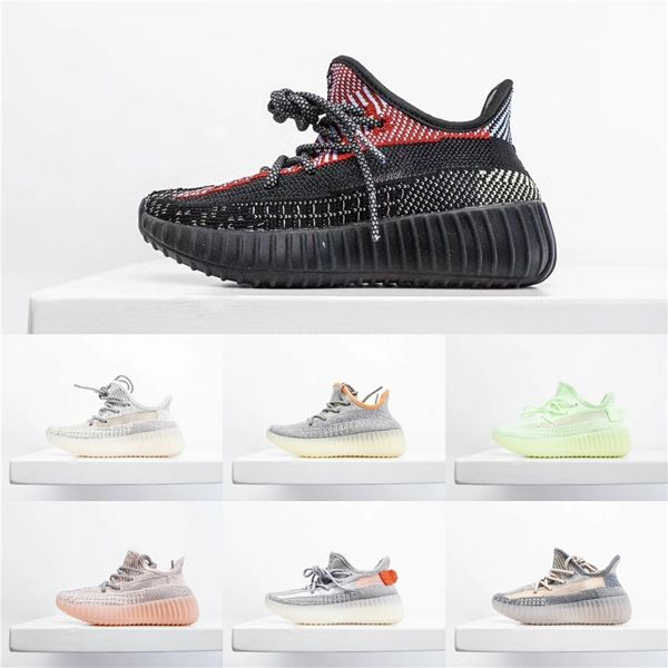 

2020 kanye west infant clay toddler kids running shoes static true form reflective hyperspace 3m gid sport enfant boys girls trainers#376