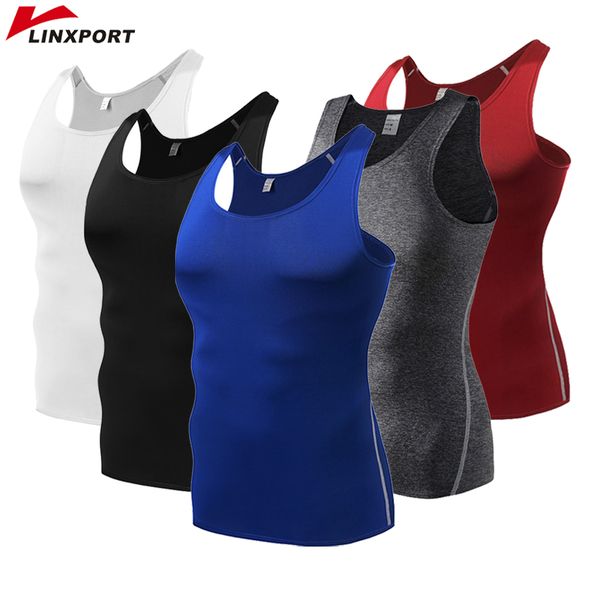 

men's sport tank gym shirts sleeveless vest basketball running bodybuilding tights fitness quick dry tank jog clothing, Black;blue