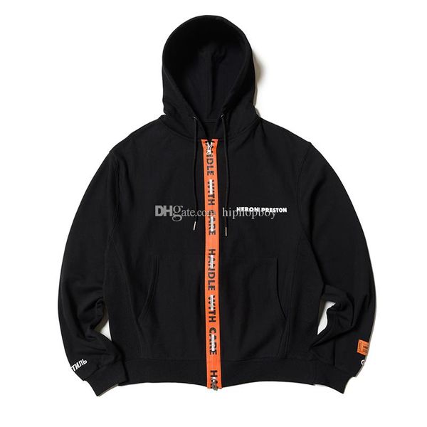 

heron preston mens designer hoodies sweatshirts luxury men women designer hip hop jacket long sleeves mens hoodies, Black