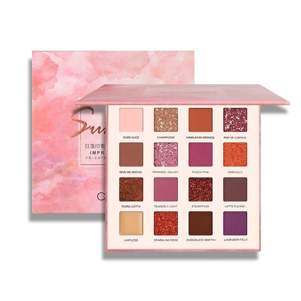 

16 color eyeshadow make up palette shimmer matte pigments eye shadow cosmetics