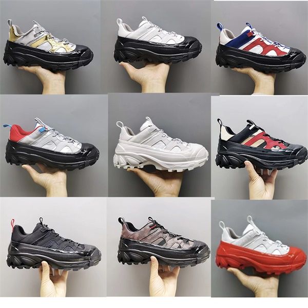 

designer vintage arthur sneakers men women monogram tb print check cotton platform sneaker runway trainers lace-up shoes with box, Black