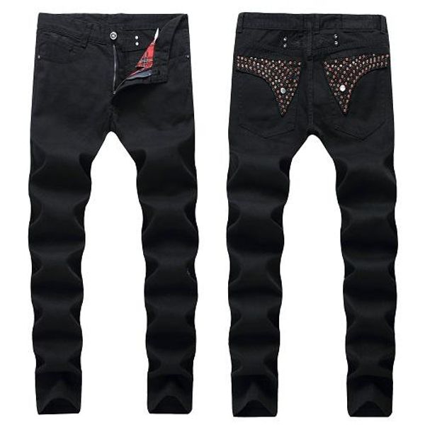 

famous men jeans robin jeans pants robins diamond jeans for man designer mens biker trouser cowboy slim denim pants, Blue