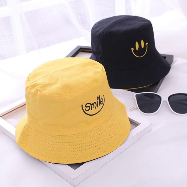 

double sided summer fold sun-resistant fisherman hat daisies cow letter bucket hat men women fashion bob femme caps bucket