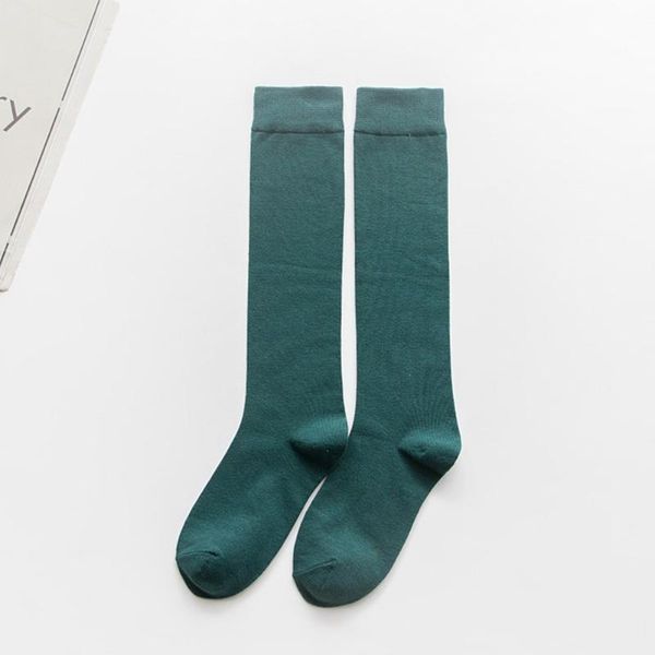 

basic simple chic fabala stockings knee socks preppy flat autumn/winter, Black;white